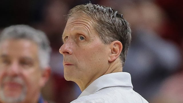 Razorbacks Eric Musselman during game with Auburn